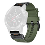 Curea smartwatch Techsuit Watchband QuickFit compatibil cu Garmin Fenix 5/6/7, Verde