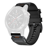 Curea smartwatch Techsuit Watchband QuickFit 22mm compatibil cu Garmin Fenix 5/6/7, Negru