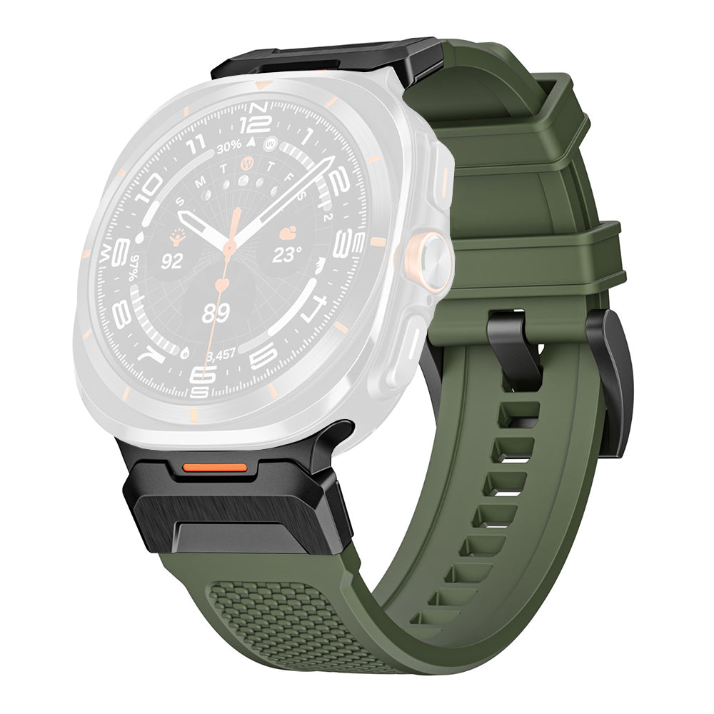 Curea smartwatch Techsuit Watchband (W068) compatibil cu Samsung Galaxy Watch Ultra 47mm / Watch Ultra 2, Verde / Black