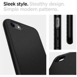 Husa de protectie Spigen Liquid Air (042CS20511) compatibil cu iPhone 7 / iPhone 8 / iPhone SE 2, SE 2020 / iPhone SE 3, SE 2022, Negru