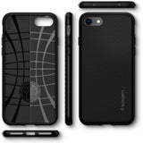 Husa de protectie Spigen Liquid Air (042CS20511) compatibil cu iPhone 7 / iPhone 8 / iPhone SE 2, SE 2020 / iPhone SE 3, SE 2022, Negru