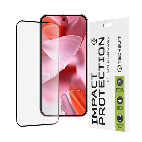 Folie de protectie Techsuit 111D Full Cover / Full Glue Glass compatibil cu Google Pixel 9 / 9 Pro, Negru