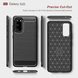 Husa de protectie Techsuit Carbon Silicone compatibil cu Samsung Galaxy S20 4G / S20 5G, Negru