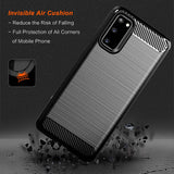 Husa de protectie Techsuit Carbon Silicone compatibil cu Samsung Galaxy S20 4G / S20 5G, Negru