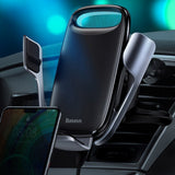 Suport Baseus with Wireless Charging Milky Way (WXHW02-01), for Air Vent, 15W, Negru