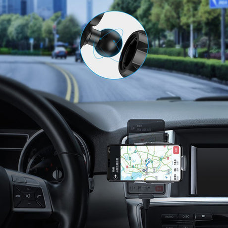 Suport Baseus with Wireless Charging Milky Way (WXHW02-01), for Air Vent, 15W, Negru