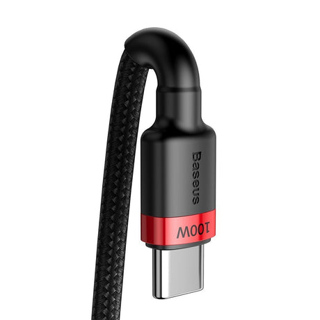 Cablu Baseus Cafule (CATKLF-AL91), USB-C, 100W, 2m, Negru