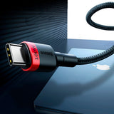 Cablu Baseus Cafule (CATKLF-AL91), USB-C, 100W, 2m, Negru