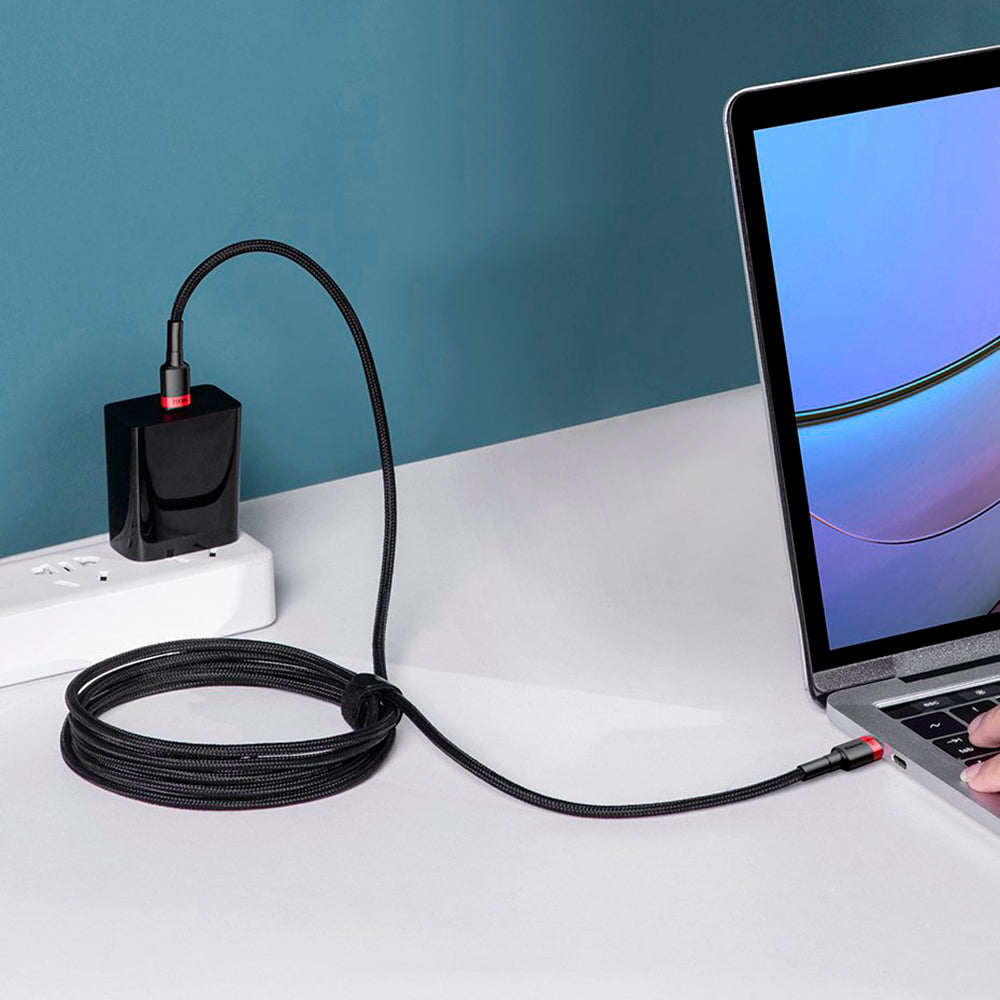 Cablu Baseus Cafule (CATKLF-AL91), USB-C, 100W, 2m, Negru