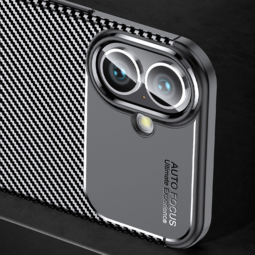 Husa de protectie Techsuit CarbonFiber compatibil cu iPhone 16 Plus, Negru