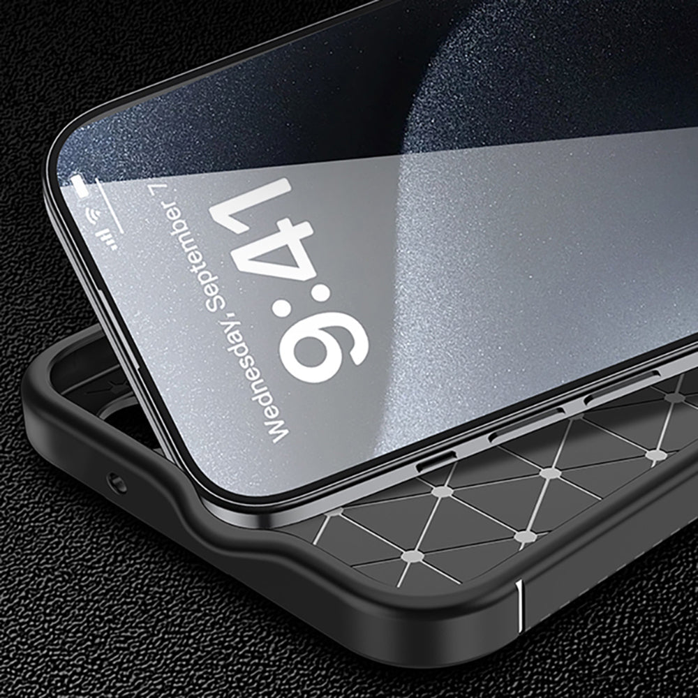 Husa de protectie Techsuit CarbonFiber compatibil cu iPhone 16 Plus, Negru