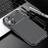 Husa de protectie Techsuit CarbonFiber compatibil cu iPhone 16 Plus, Negru