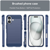 Husa de protectie Techsuit Carbon Silicone compatibil cu iPhone 16 Plus, Albastru
