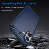 Husa de protectie Techsuit Carbon Silicone compatibil cu iPhone 16 Plus, Albastru