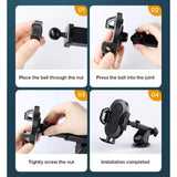 Suport Techsuit (S113), Universal for Dashboard / Windshield, Gravity Grip, Windshield, Negru