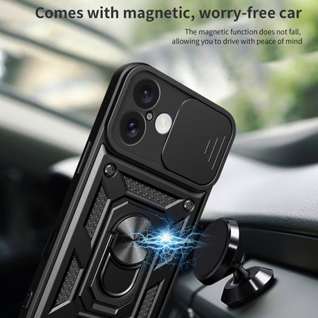 Husa de protectie Techsuit CamShield Series compatibil cu iPhone 16 Plus, Roz Auriu