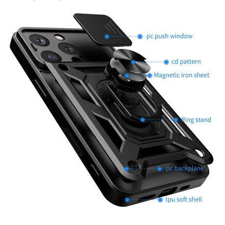 Husa de protectie Techsuit CamShield Series compatibil cu iPhone 16 Pro, Albastru
