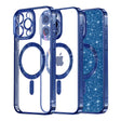 Husa de protectie Techsuit Luxury Glitter MagSafe compatibil cu iPhone 16 Pro Max, Albastru Inchis