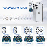 Folie de protectie Lito S+ Camera Glass compatibil cu iPhone 16 Pro / iPhone 16 Pro Max, Titanium Natural