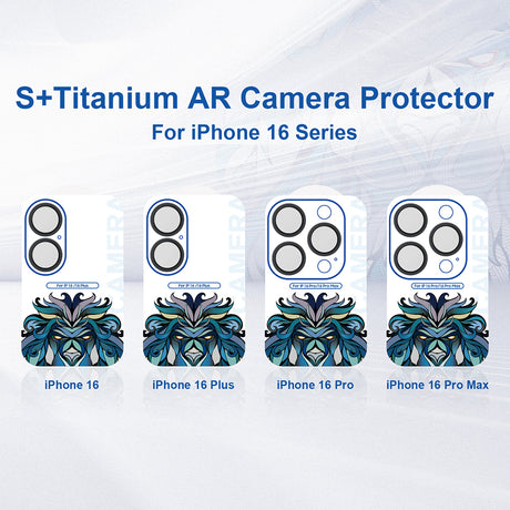 Folie de protectie Lito S+ Camera Glass compatibil cu iPhone 16 Pro / iPhone 16 Pro Max, Titanium Natural
