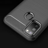 Husa de protectie Techsuit Carbon Silicone compatibil cu Samsung Galaxy M21 / M30S, Negru