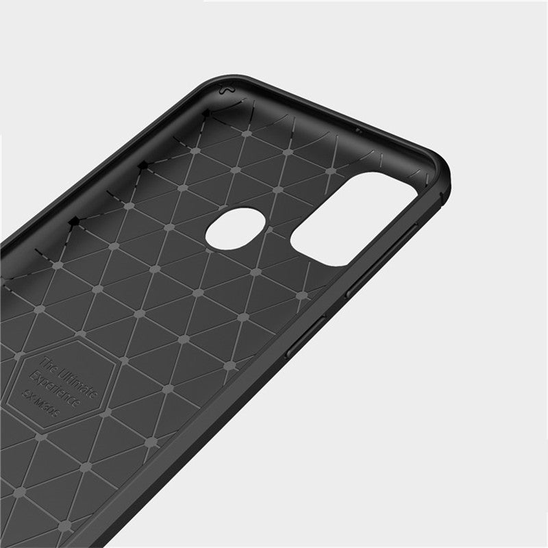 Husa de protectie Techsuit Carbon Silicone compatibil cu Samsung Galaxy M21 / M30S, Negru