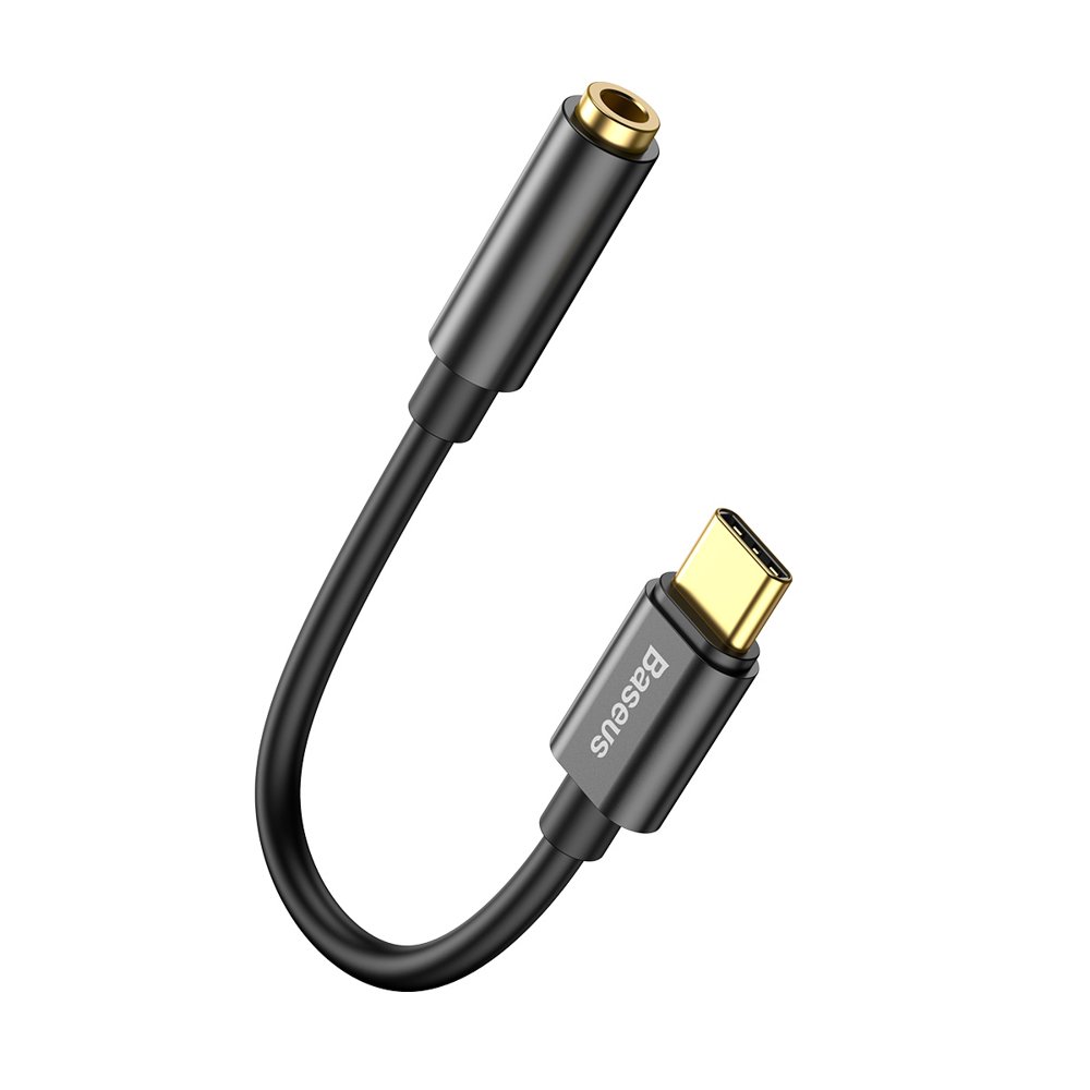 Adaptor Baseus Type-C la Jack 3.5mm (CATL54-01), DAC Chip, Negru