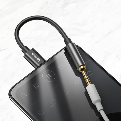 Adaptor Baseus Type-C la Jack 3.5mm (CATL54-01), DAC Chip, Negru
