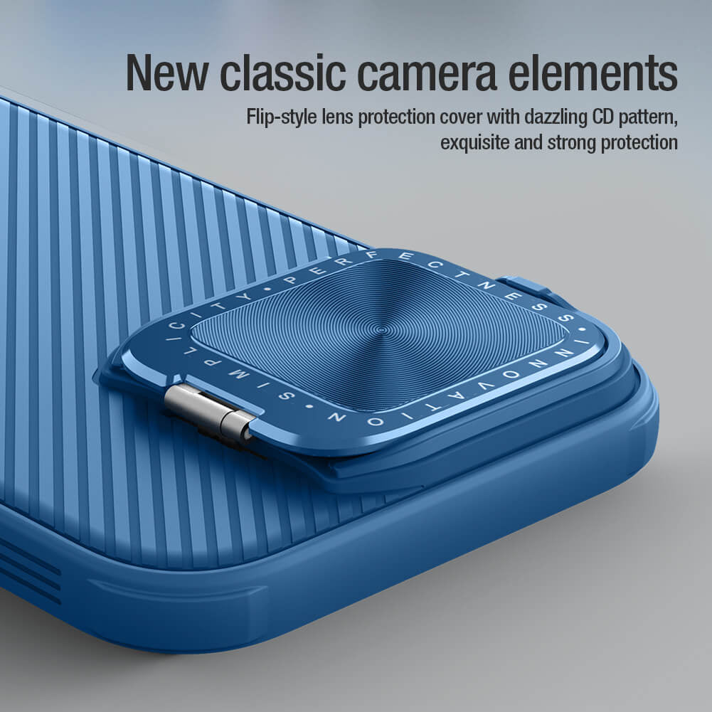 Husa de protectie Nillkin CamShield Prop compatibil cu iPhone 16 Pro Max, Albastru