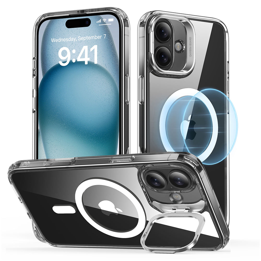 Husa de protectie ESR Classic Hybrid HaloLock Kickstand compatibil cu iPhone 16 Plus, Transparent