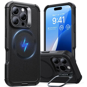ESR Husa de protectie ESR Cyber Armor Kickstand compatibil cu iPhone 16 Pro Max, Negru