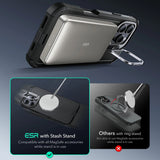 Husa de protectie ESR Cyber Armor Kickstand compatibil cu iPhone 16 Pro, Negru