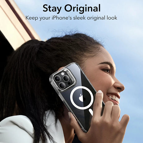 Husa de protectie ESR Classic Hybrid HaloLock Kickstand compatibil cu iPhone 16 Pro Max, Transparent Black