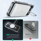 Husa de protectie ESR Classic Hybrid HaloLock Kickstand compatibil cu iPhone 16 Pro Max, Transparent Black