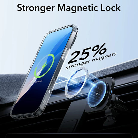 Husa de protectie ESR Classic Hybrid HaloLock Kickstand compatibil cu iPhone 16 Pro Max, Negru Mat