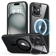 Husa de protectie ESR Classic Hybrid HaloLock Kickstand compatibil cu iPhone 16, Transparent Black