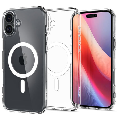 Husă Spigen Ultra Hybrid compatibil MagSafe pentru iPhone 16, albă