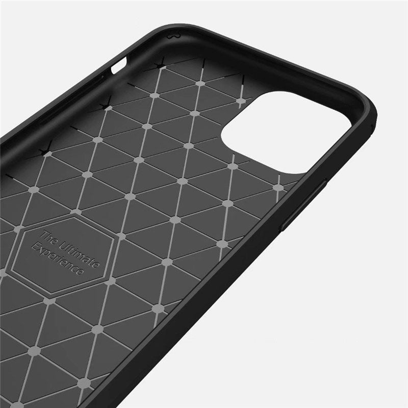 Husa de protectie Techsuit Carbon Silicone compatibil cu iPhone 11, Negru