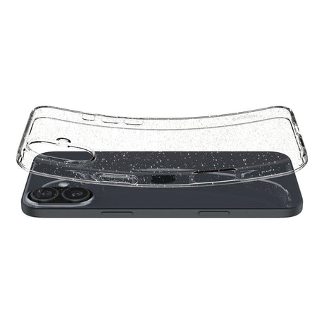 Husa de protectie Spigen Liquid Crystal Glitter (ACS08192) compatibil cu iPhone 16, Crystal Quartz
