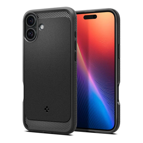 Spigen Rugged Armor MagSafe husă neagră mată pentru iPhone 16