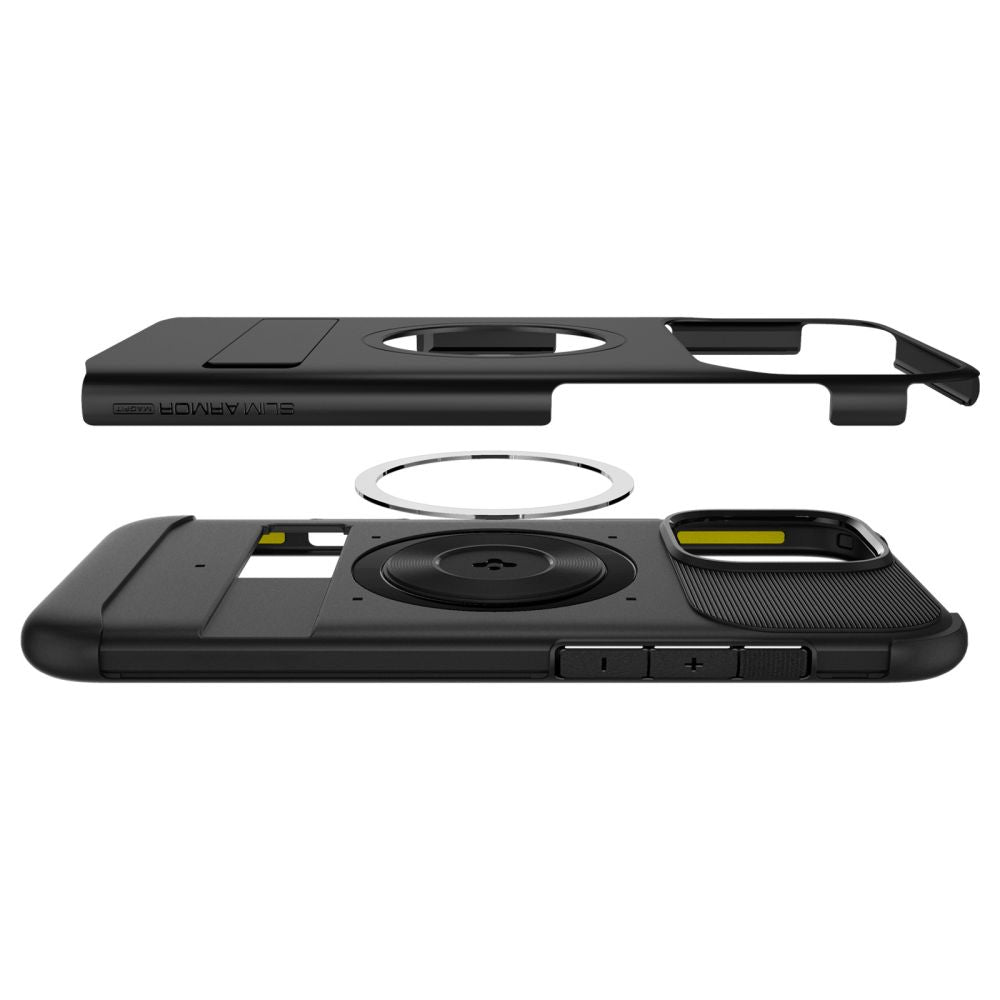 Husa de protectie Spigen Slim Armor MagSafe (ACS08164) compatibil cu iPhone 16 Pro, Negru