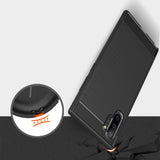 Fekete Techsuit Carbon Silicone tok Samsung Galaxy Note 10 Plus 4G készülékhez