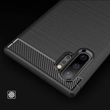 Fekete Techsuit Carbon Silicone tok Samsung Galaxy Note 10 Plus 4G készülékhez