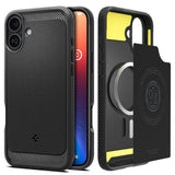 Husa de protectie Spigen Rugged Armor MagSafe (ACS08087) compatibil cu iPhone 16 Plus, Negru Mat
