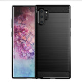 Fekete Techsuit Carbon Silicone tok Samsung Galaxy Note 10 Plus 4G készülékhez