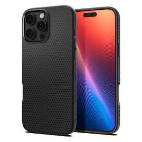 Husa de protectie Spigen Liquid Air (ACS08117) compatibil cu iPhone 16 Pro, Negru Mat