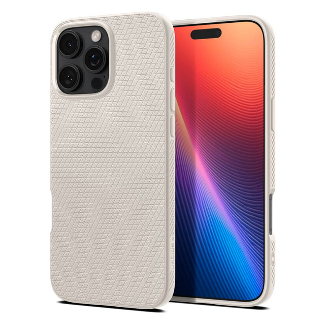 Husa de protectie Spigen Liquid Air (ACS07991) compatibil cu iPhone 16 Pro Max, Titanium Natural