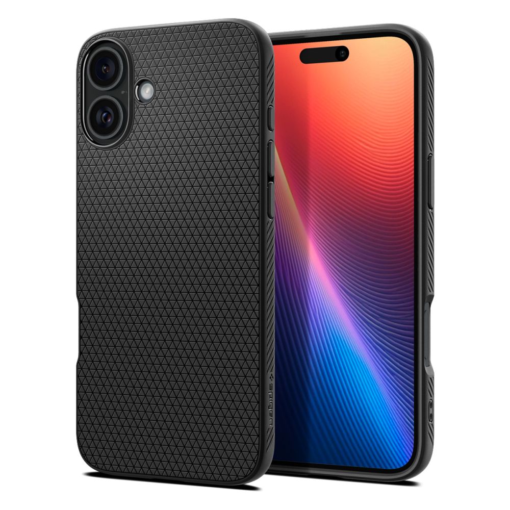 Husa de protectie Spigen Liquid Air (ACS08066) compatibil cu iPhone 16 Plus, Negru Mat
