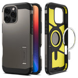 Husa de protectie Spigen Tough Armor MagSafe (ACS08145) compatibil cu iPhone 16 Pro, Gunmetal