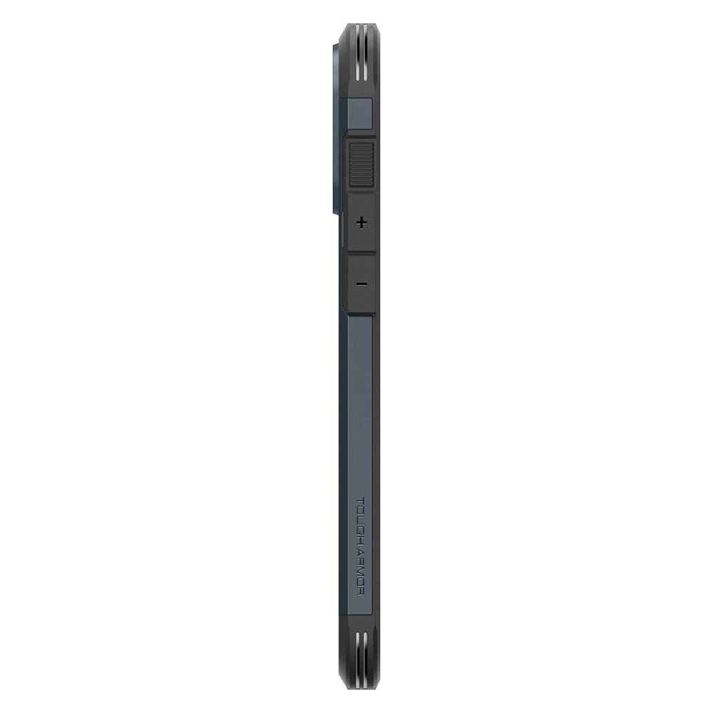 Husa de protectie Spigen Tough Armor MagSafe (ACS08147) compatibil cu iPhone 16 Pro, Metal Slate